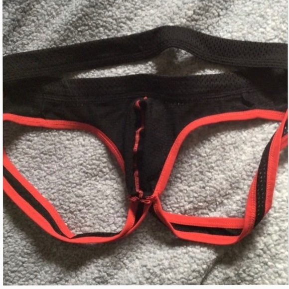 Jockstrap, black and red, medium, like new - Picture 4 of 4
